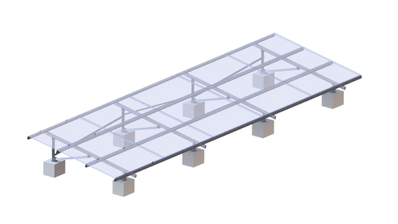 ساختار آلومینیومی 3 ستونی درجه بالا برای پانل های خورشیدی سیستم های PV بدون قاب روی زمین